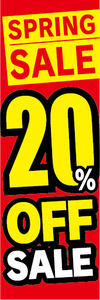 のぼり　のぼり旗　イベント　セール　SPRING SALE　スプリングセール　20％OFF　20％オフ