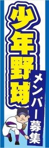 のぼり　のぼり旗　少年野球　メンバー募集