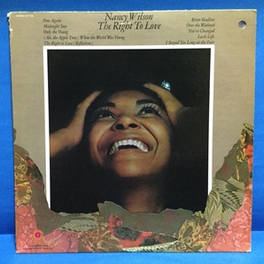 LP JAZZ Nancy Wilson / The Right To Love 米盤 bの画像1