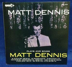 LP JAZZ MATT DENNIS / PLAYS AND SINGS 日本盤