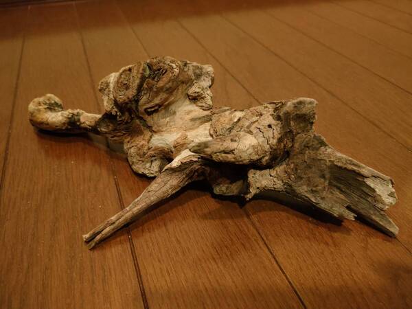 ☆天然流木 水槽 1点物 アクアリウム オブジェ アート 29×12×9cm 大和川 爬虫類 トカゲ ヘビ インテリア 魚 めだか 隠れ家