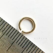 18金マルカン3個セット　線径1.0mm×外径7.0mm k18アクセサリーパーツ丸カン 18k素材 日本製　ハンドメイド素材_画像2