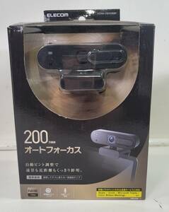 □[未使用品] ELECOM オートフォーカス対応200万画素Webカメラ UCAM-C820ABBK