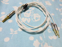 T1 2nd 3rd MDR-Z7 オーグライン 八芯 4.4mm5極 120cm スプリッタ 白布スリーブ (カスタム可) WOOD 01 HA-SW01 WM1A / 1Z ZX300 TA-ZH1ES_画像1