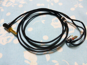 切り込み入り MMCX ケーブル 8N-OFC 4.4mm5極 L字 （カスタム可） Shure Westone Campfire Fiio M15 ZX507 Cayin N8 R2R2000