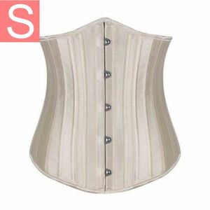 [ new goods ]24ps.@ strengthen steel bo-n under bust corset ... champagne gold S size 