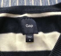 GAP ベスト ボーダー 紺 白　Mサイズ_画像2