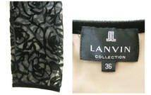 ■LANVIN COLLECTION【ランバン コレクション】黒系 シースルー 花柄 ワンピース・36■_画像8