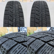 ムーブ 155/65R14 冬用2017年スタッドレス 60%-70%山 ブリヂストン VRX 4本 4穴PCD100 +45 タント スペーシア ミライース N-BOX 中古新潟発_画像9