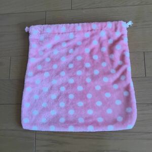  hand made pouch .... pink dot 