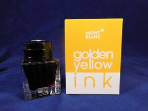  Montblanc * Golden yellow * high class limitation ink bottle * genuine article unused *MONTBLANC GOLDEN YELLOW INK 30ml. New