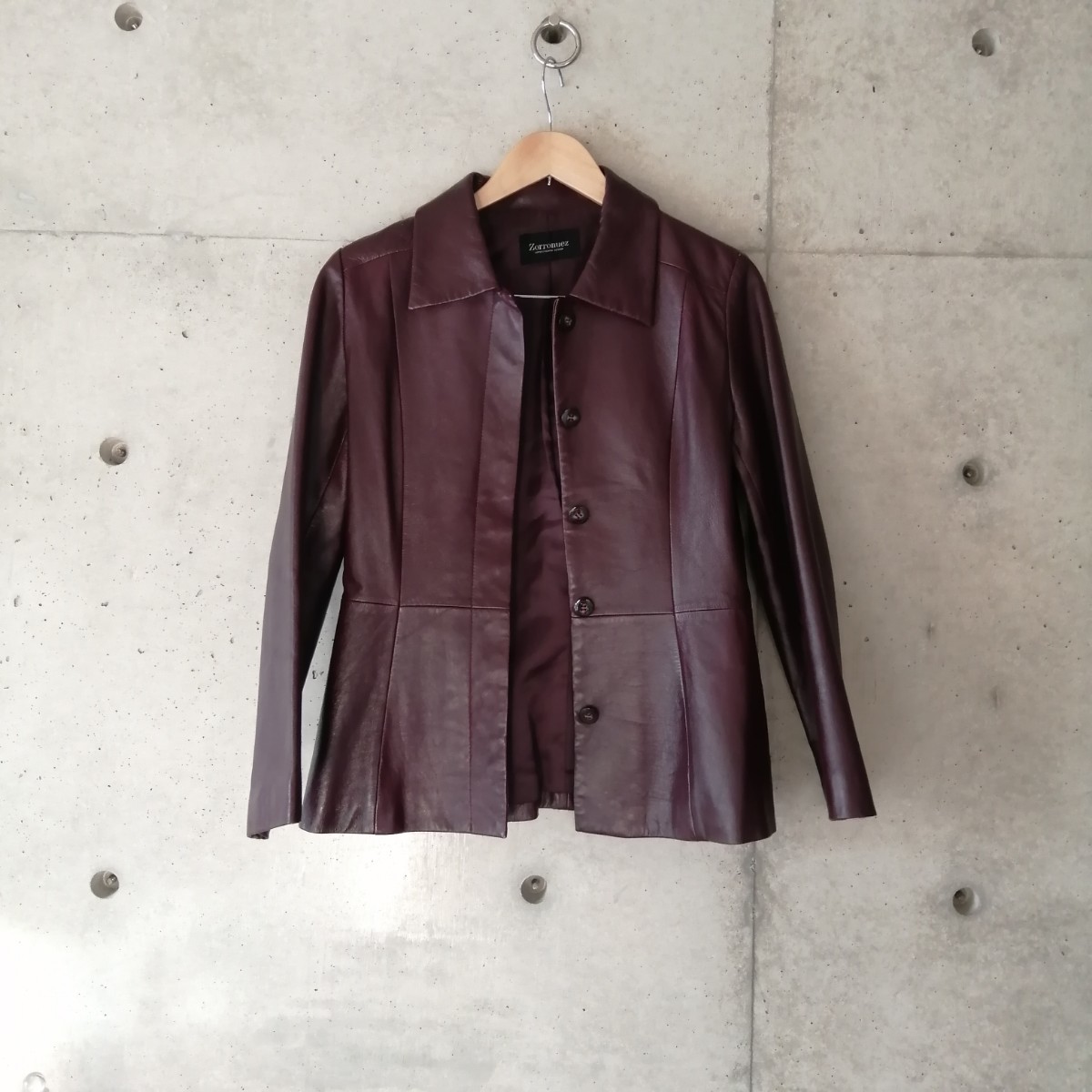 美品 goa ゴア レザー ジャケット ブラウン ビッグフード ライダース