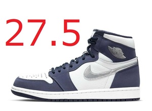 NIKE AIR JORDAN 1 HIGH OG CO.JP MIDNIGHT NAVY 27.5cm ナイキ エア ジョーダン ミッドナイト ネイビー 2020 国内黒タグ 新品未使用