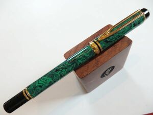 ◆ウォーターマン　アイディアル　18K750ソリッドゴールドF程度　Ideal Le Man Rhapsody Green Ripple万年筆