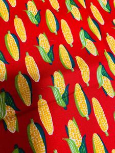 ハギレ オックス生地 野菜とうもろこし ハンドメイドに
