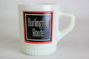 送料無料 定形外 美品 ★ ファイヤーキング バーリントン鉄道 BURLINGTON ROUTE アドマグ リブボトム マグカップ ヴィンテージ