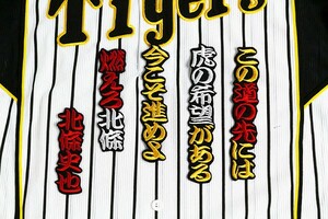 送料無料 北條 応援歌（勘黄/黒） 刺繍 ワッペン おまけ付き 阪神 タイガース 応援 ユニフォームに