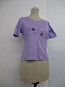 [ bargain!]*miss brolly/ mistake b lorry * lady's short sleeves cut and sewn size M light purple color 