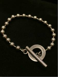  regular goods GUCCI Gucci bangle bracele ball chain 925 silver secondhand goods accessory small articles size (17)[2612]A