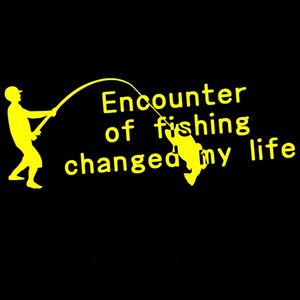 (15cm)【釣りに出会って僕の人生は変わった】フィッシング釣りステッカーDC1