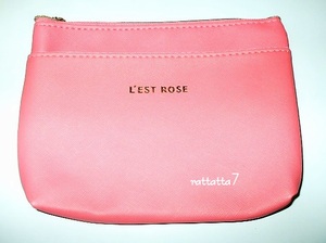 *L*EST ROSE* L'Est Rose * make-up pouch * salmon pink 