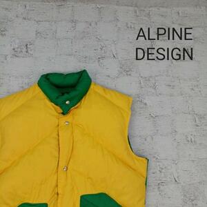 ALPINE DESIGN アルパインデザイン 70~80's ダウンベスト W8090