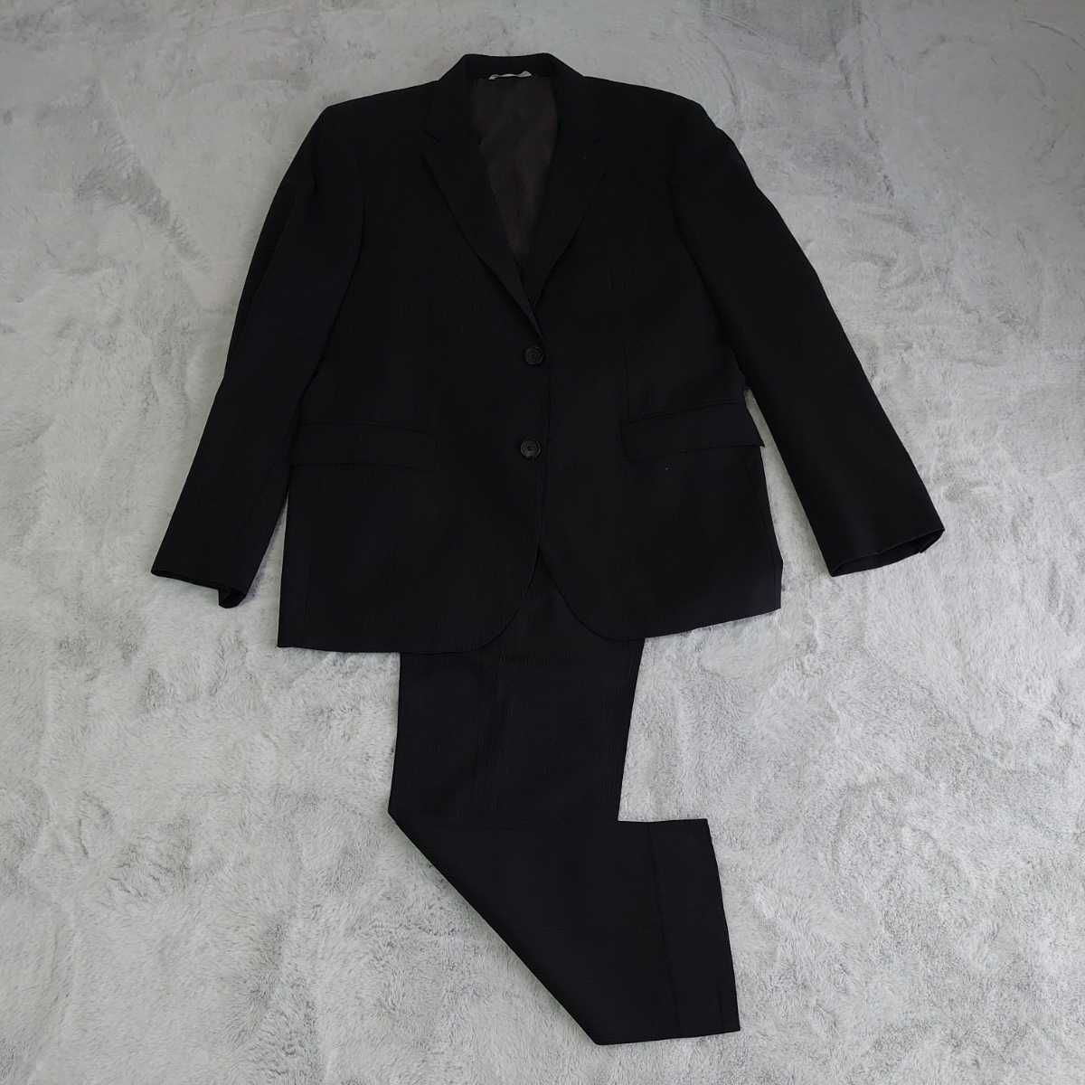 美品】BOSS ボス ライトグレー ストライプ スーツ セット XL 黒タグ