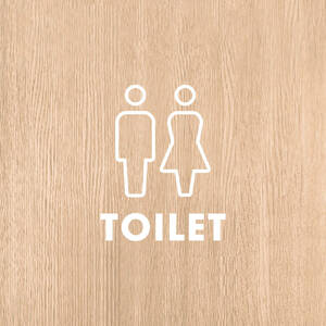 送料無料◆TOILET トイレット◆つや消しホワイト/01｜10×8cm｜カッティングステッカー 超防水 UVカット 屋外使用可【C002】