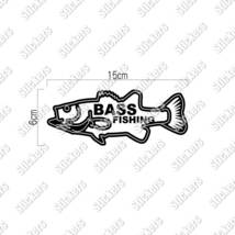 送料無料◆BASS Fishing バス釣り カッティングステッカー◆ブラック｜15×6cm｜超防水 UVカット 屋外使用可【C038】_画像2