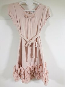 JILLSTUART ジル スチュアート ワンピース ピンク フリル 花 サイズ 130cm キッズ 女の子 子供服 発表会 結婚式 ユーズド