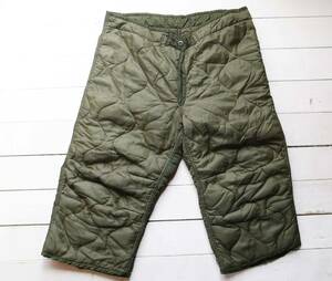 74 year made the US armed forces M-65 LINER,COLD WEATHER TROUSERS quilting liner MEDIUM-SHORT AND REGULAR cargo pants army bread 