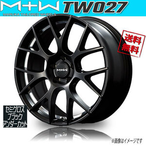 ホイール新品 4本セット マルカ M.I.D MTW TW027 セミグロスブラック/アンダーカット 18インチ 5H114.3 8J+33 φ64 業販4本購入で送料無料