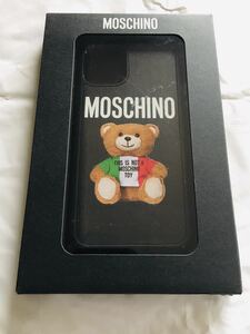 【★新品・未使用★正規品★箱付き★送料無料！】MOSCHINO 黒 イタリアン Teddy Bear iPhone 11 Pro ハード ケース UNISEX スマホケース