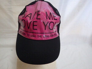 Burano キッズ用 帽子 Sサイズ 48㎝～50㎝ 女の子にオススメ♪ メッシュキャップ ピンク×ブラック 色違いのグリーンも出品しております。