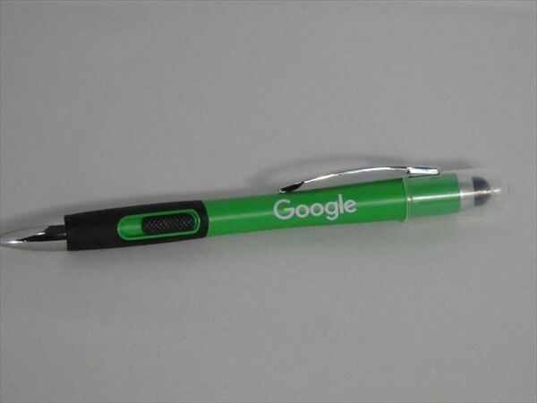 ★新品未使用★グーグルGoogle（シリコンバレー・サンノゼ）ライトペン（スライディングクリックボールペン）緑G12