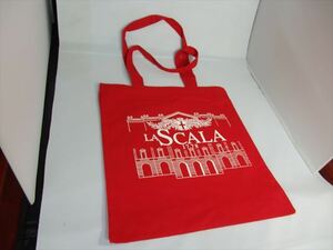 ★新品未使用★ミラノ　スカラ座　トートバッグ（Milano Teatro alla Scala）赤 MI 5