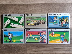 全6本 F1レース 4人打ち麻雀 アーバンチャンピオン ベースボール テニス ゴルフ ファミコン FC レトロ ゲーム 任天堂 銀箱