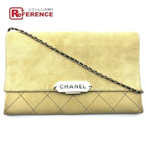 CHANEL シャネル CHANEL ロゴ マトラッセ フラップ シングルチェーン ショルダーバッグ スエード レディース