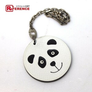 HERMES Hermes animal key holder Panda noe key holder white × black men's lady's unisex 