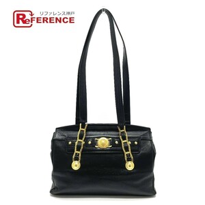 Gianni Versace Gianni Versace Shoulder Bag Chain Sunburst Shoulder Bag Black Unisex [Used], cormorant, Versace, Bag, bag