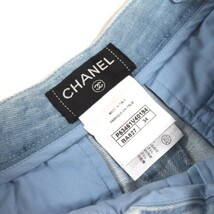 CHANEL シャネル ワイドパンツ バギージーンズ デニムパンツ デニム レディース ブルー_画像4