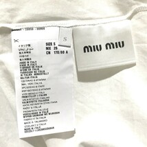 Miu Miu ミュウ ミュウ トップス ノースリーブ タンクトップ コットン レディース ホワイト系_画像5