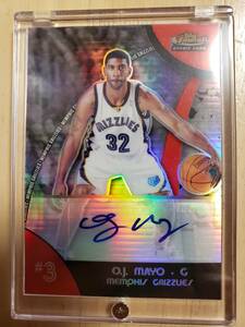 SP サイン 2008 -09 Topps Finest Refractor O. J. MAYO Auto / オー ジェイ メイヨ Autograph 