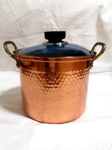 レア 希少 銅鍋 Morico 30年前 ガラス蓋 和風料理鍋 両手鍋 20㎝ 調理器具 当時物 底面刻印