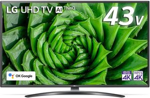 LG 43 Type 4K Tuner встроенный -IN LCD TV 43UN8100PJA Беспроводная локальная локальная сеть/веб -браузер Search/HDR/Alexa Установлен/YouTube/Amazon Prime/Netflix