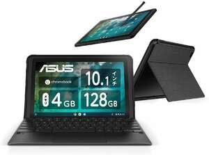 ASUS Chromebook Detachable CZ1 ノートパソコン(タッチパネル/10.1インチ/MediaTek MT8183/4GB/128GB eMMC)CZ1000DVA-L30019 2021/11~保証
