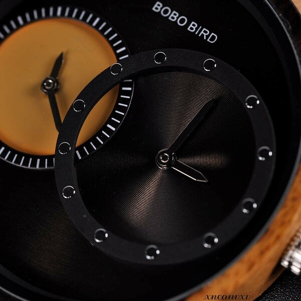 オシャレな 木製腕時計 イエロー 日本製クオーツ メンズ 天然木 木製 ウォッチ カジュアル ウッド モダン 男性 腕時計 プレゼント