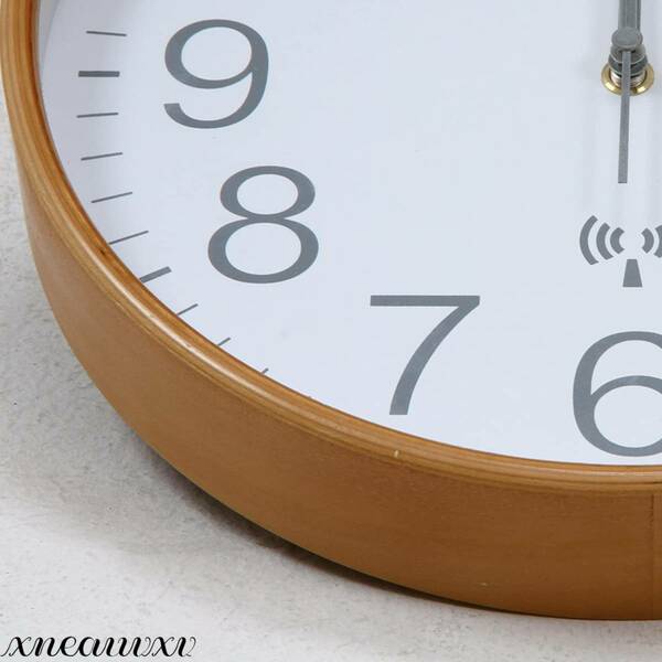 とっても便利な 電波式掛け時計 ホワイト 天然木 インテリア おしゃれ 雑貨 木製 シンプル 電波 時計 ウッド ウォール クロック