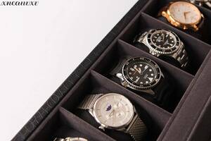 上質な 腕時計ケース 6本収納 革 腕時計 レイアウト アクセサリー コレクション クラシック ボックス 入れ物 収納 ケース プレゼントの商品画像