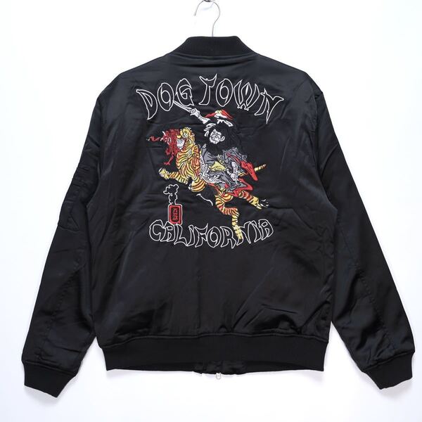 【送料無料】WEIV Los Angeles(ウェイヴ ロサンジェルス)/DOGTOWN EMBROIDERED BOMBER -BLACK/ボンバージャケット/刺繍/ブラック/Lサイズ